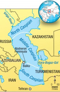 Map of Caspian Sea
