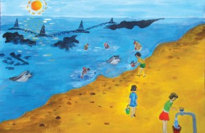 Caspian Sea painting